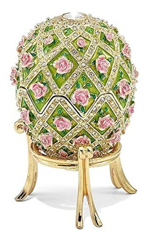 Jardin De Rosas Floral Bejeweled  Musical Huevo 0