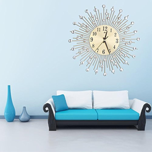 Rosenice Reloj De Pared 3d Diamantes Reloj Decorativo Reloj 1