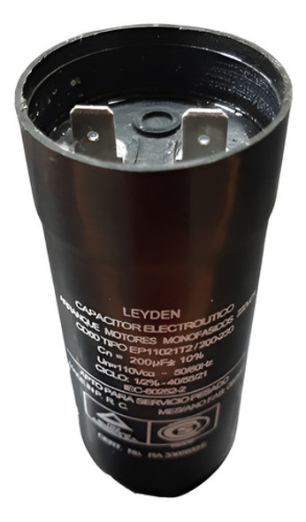 Capacitor De  Arranque Sicap 700 - 800 Microfaradios 110 Vca 0