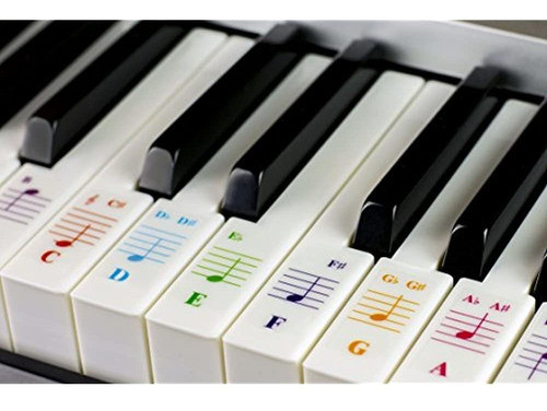 Pegatinas De Piano De Colores Para Teclados De Teclas 88/76/ 1