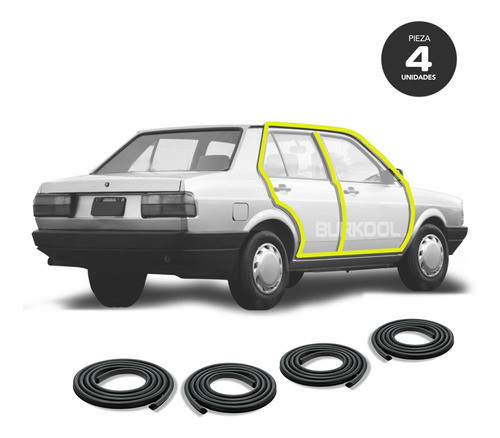 Juego De Burletes De Puertas Delanteras Y Traseras Vw Senda 0