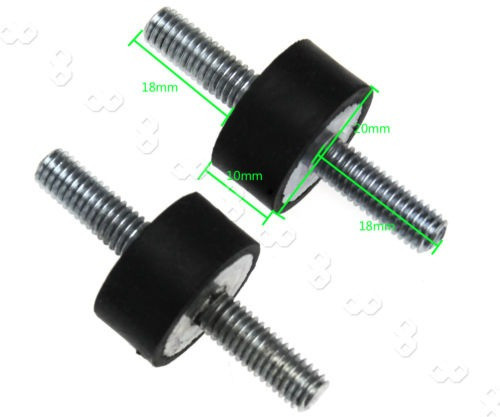 4 X Anti Caucho Bobina Montajes M6 20x10mm Hombre Barco Coch 1