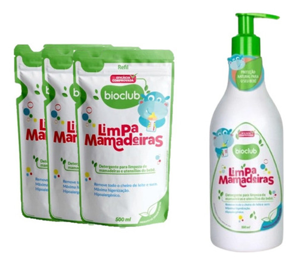 Combo Limpa Mamadeiras + 3 Refis - Higinienização Completa 0