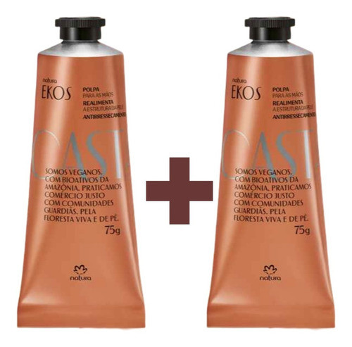 Hidratante Polpa Para Mãos Ekos Castanha - 75g Kit C/2 0