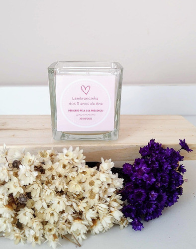 Kit - 50  Velas Aromáticas Quadradas - Personalizada 0
