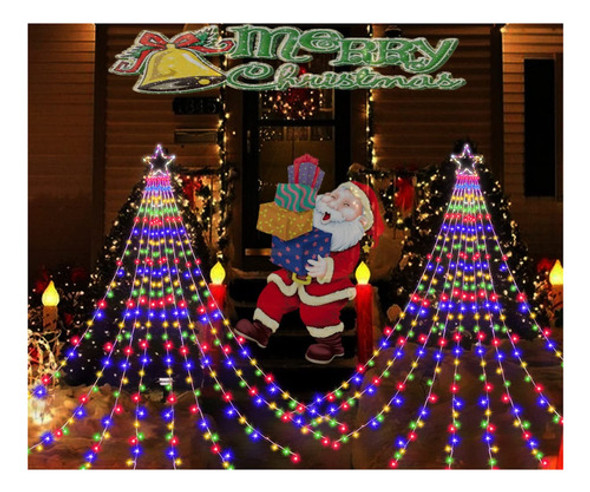 Decoraciones De Navidad, Luces De Estrella, 335 Luces Led Pa 1