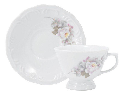 Conjunto De Xícara De Chá Com Pires 06 Peças Eterna Schmidt 1