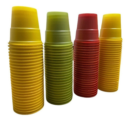 Vasos Descartables Colores X100 Unidades Odontolgia 0