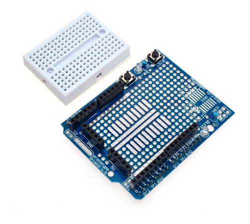 Placa De Expansão Protoshield Uno + Mini Protoboard 170 1