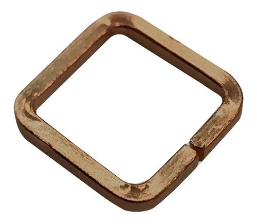 Argolla Cuadrada 10mm Cobre Pack X 100 Unidades. 0