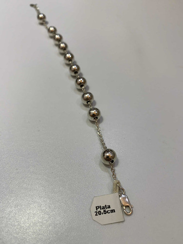 Pulsera Rosario, Mujer, Enplata 925. 10 Bolitas 8 Mm.  Tuset 1