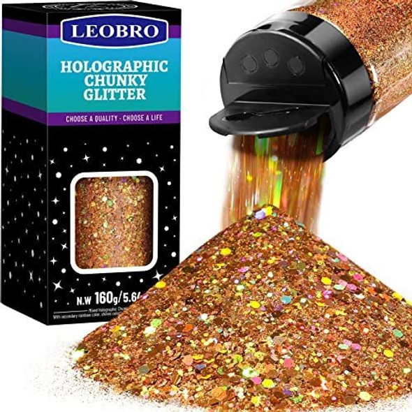 Glitter Grueso Escama 160g Oro Viejo Laser 0 Glitter Grueso Escama 160g Oro Viejo Laser 0