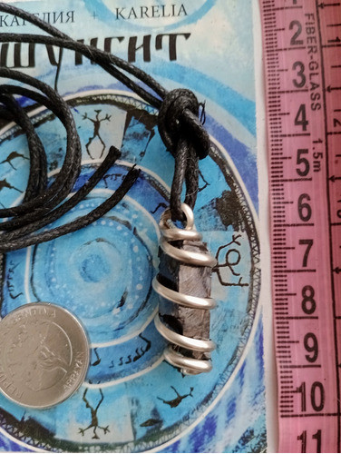 Dije Shungit Silver,  Origen Karelia Proteccion Wifi 0