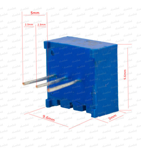 10 Preset Trimpot 3386u Horizontal 200k 200000 Ohms 1