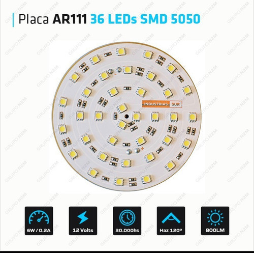 Luz Pileta Placa Led Rgb 110mm 10w  Por 2 Placas 1