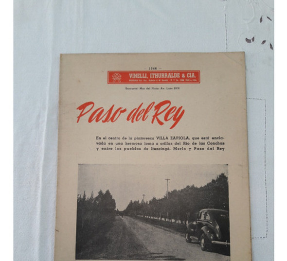 Antiguo Folleto De Loteo Vinelli Año 1946 Paso Del Rey 0 Antiguo Folleto De Loteo Vinelli Año 1946 Paso Del Rey 0