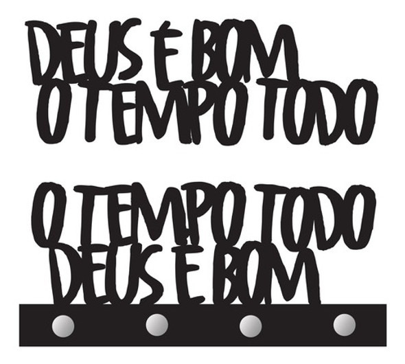 Porta Chaves Para Paredes Religioso Deus É Bom O Tempo Todo 0