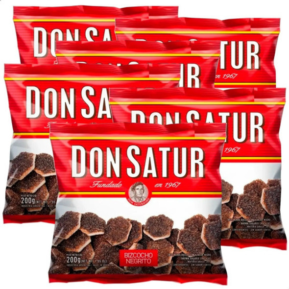 Galletitas Bizcocho Don Satur Negrito Dulce - Pack X6 Unid 1