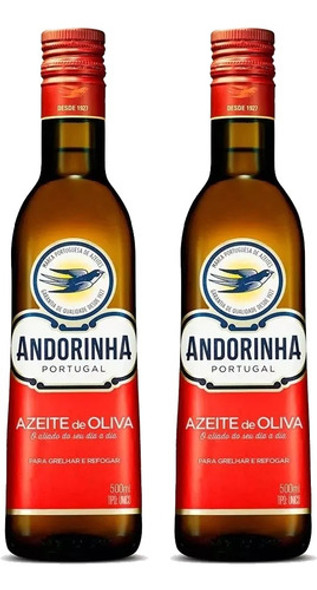 2x Azeite De Oliva Extra Virgem Andorinha Vidro 500ml 0