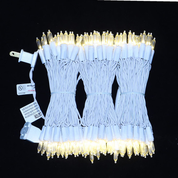 150 Luces Led De Color Blanco Clido, Luces De Navidad De Ala 0