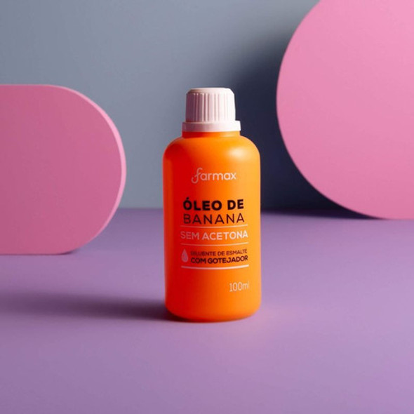 Óleo De Banana 100ml Farmax Diluente S/ Acetona C/ Gotejador 1