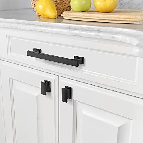 10 Tiradores Pomos P/ Mueble De Cocina Asidrama- Negro Matte 1