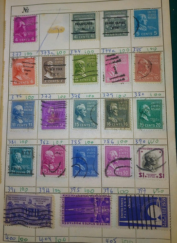 Lote De 22 Estampillas Estados Unidos 1938 Yt. 373/405 0