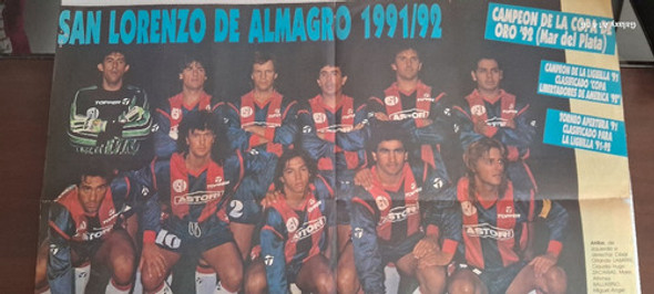 Super Póster Gigante San Lorenzo 1991/92. 0