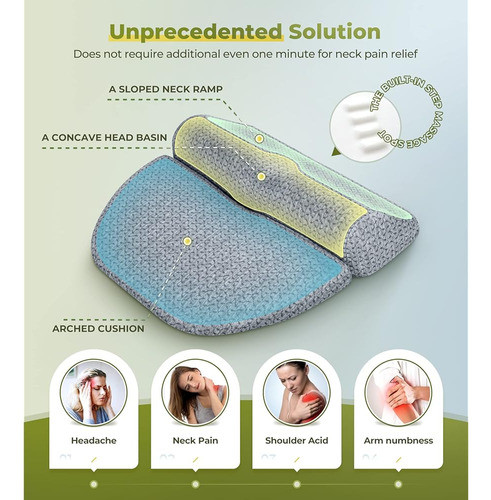 Almohadas De Cuello Cervical Ajustables 6-en-1 Para Aliviar 1