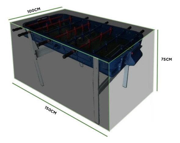Funda Cubre Mesa Metegol  150x100x75cm Impermeable C/velcro 1