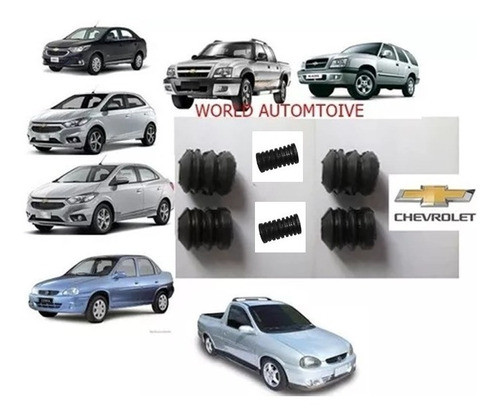 Kit 4 Coifas Dos Pinos Guia Da Pinça De Freio Linha Gm Todos 0
