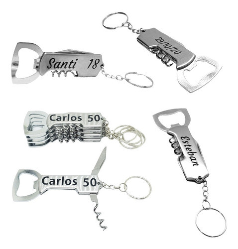 Llavero X50 Souvenir Destapador Abridor 3 En 1 Personalizado 0