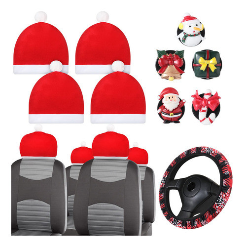 Tallew Juego De 11 Accesorios De Navidad Para Automvil, 1 Fu 0