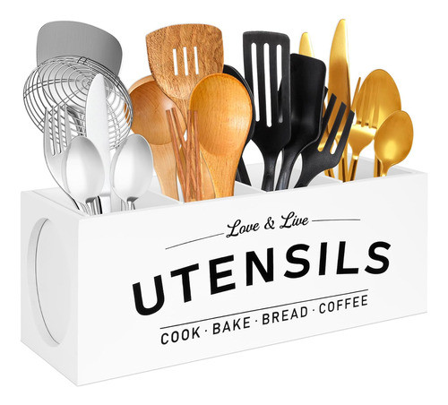 Organizador De Cocina Blanco Con 4 Compartimentos Extra Gran 0