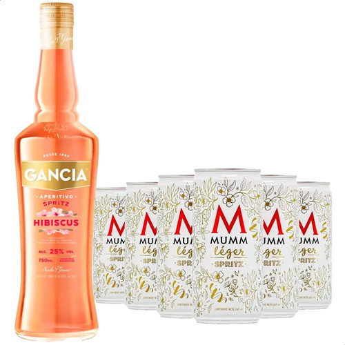 Aperitivo Gancia Hibiscus + Mumm Leger Spritz X6 Latas 0