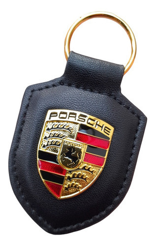 Llavero Porsche Cuero Metal Negro 0