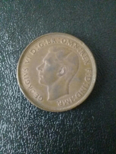 Moneda One Penny Reino Unido 1948 1