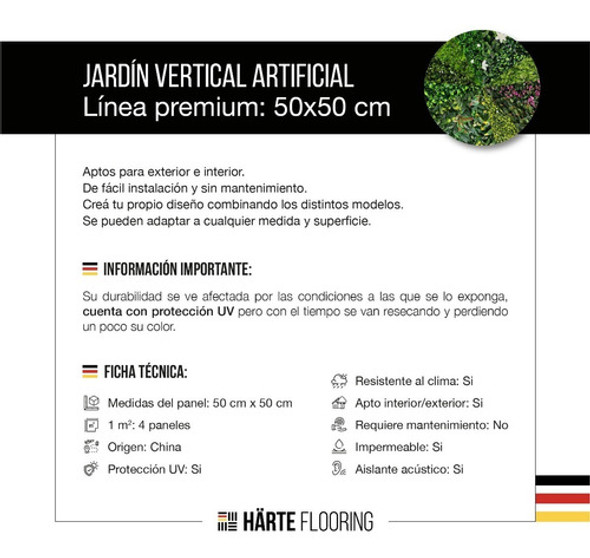 Jardin Vertical Artificial Verde Panel Barcelona 50x50 1