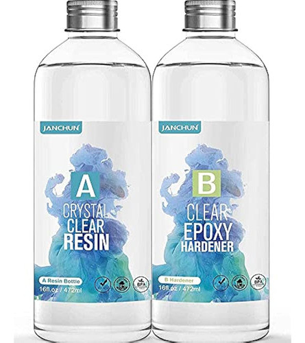 Kit De Resina Epoxi Transparente De 32 Oz Fundición Y Revest 0