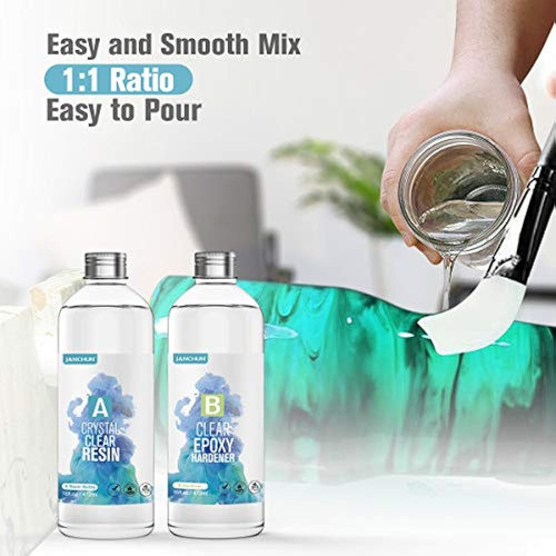 Kit De Resina Epoxi Transparente De 32 Oz Fundición Y Revest 1