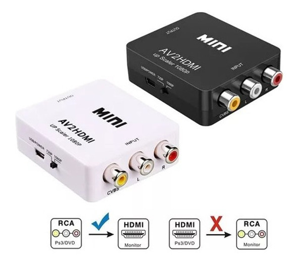 Conversor Rca A Hdmi Adaptador Tv Audio Video 1080p Full Hd 1 Conversor Rca A Hdmi Adaptador Tv Audio Video 1080p Full Hd 1