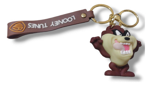 Demonio Tasmania Goma Llavero Aro/presilla/gancho Seguridad 0