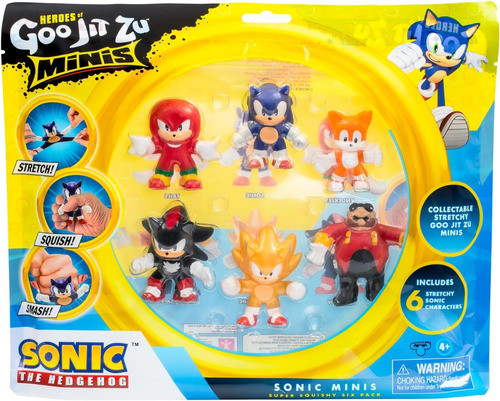 Muñeco Heroes De Goo Jit Zu Mini Figuras X 6 Original Sonic 0
