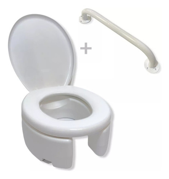 Elevador Inodoro Suplemento 17cm + Agarradera Pared 30cm 1