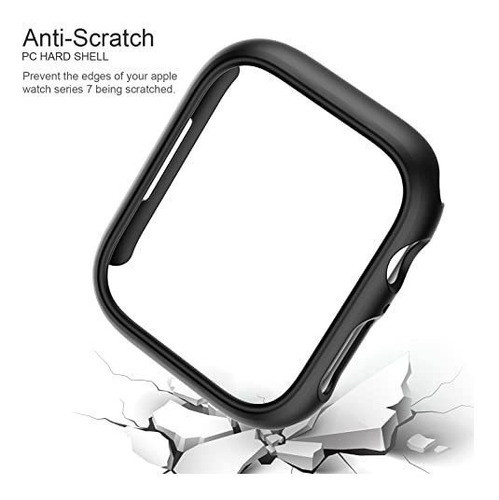 2 Fundas Para Apple Watch Series 7 41mm Negro Y Azul 1