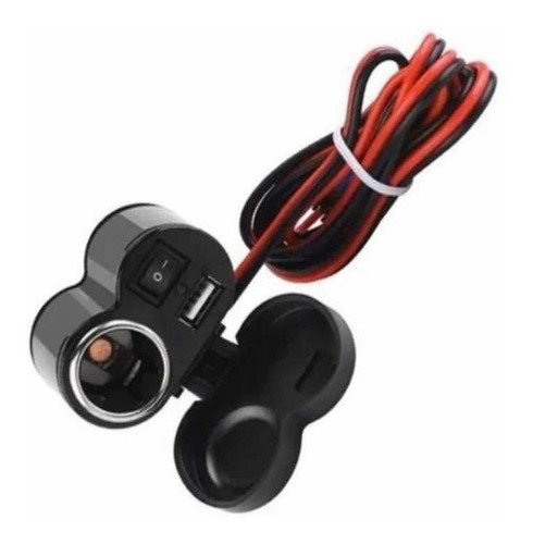 Cargador Toma Moto 12v 24v Usb Con Luz Motoscba P 1
