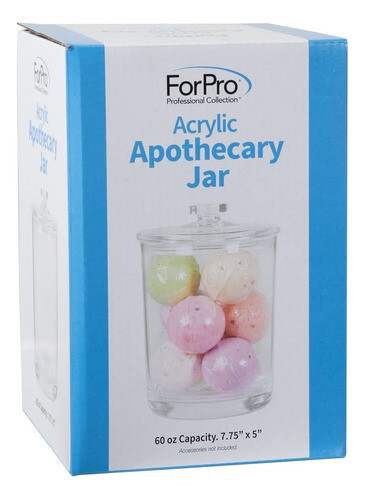 Forpro - Tarro De Boticario Acrilico Con Tapa, Contenedor De 1