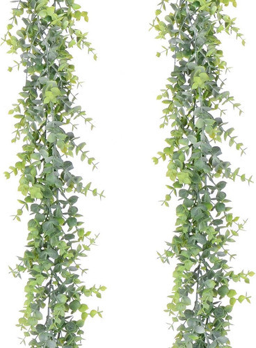 2 Guirnaldas De Eucalipto De Imitacion Para Imitacion -1.83m 0