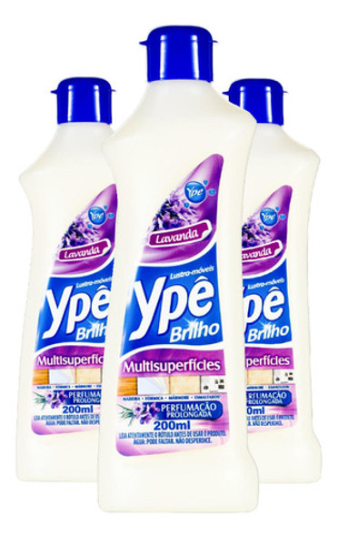 Kit 3 Uni. Lustra Móveis Lavanda Ypê Multisuperfícies 200ml 0 Kit 3 Uni. Lustra Móveis Lavanda Ypê Multisuperfícies 200ml 0