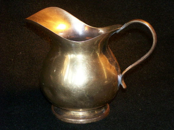 Antigua Salsera Cremera Lechera De Bronce Sellada 0